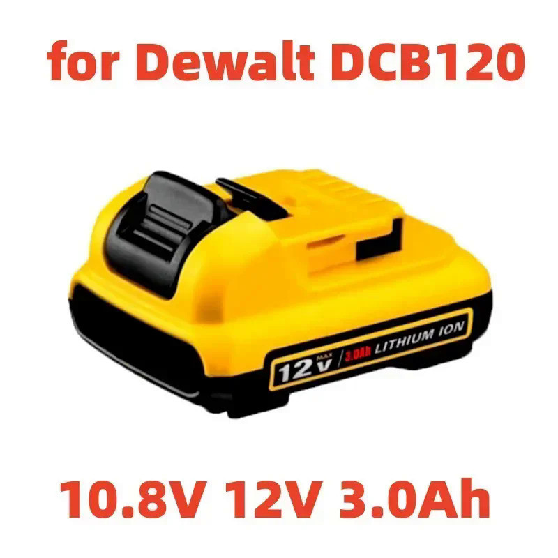 เปลี่ยนสำหรับ Dewalt DCB120แบตเตอรี่ลิเธียมไอออน12V แบตเตอรี่3Ah DCB123 DCB125 DCB124 DCD710เครื่องม