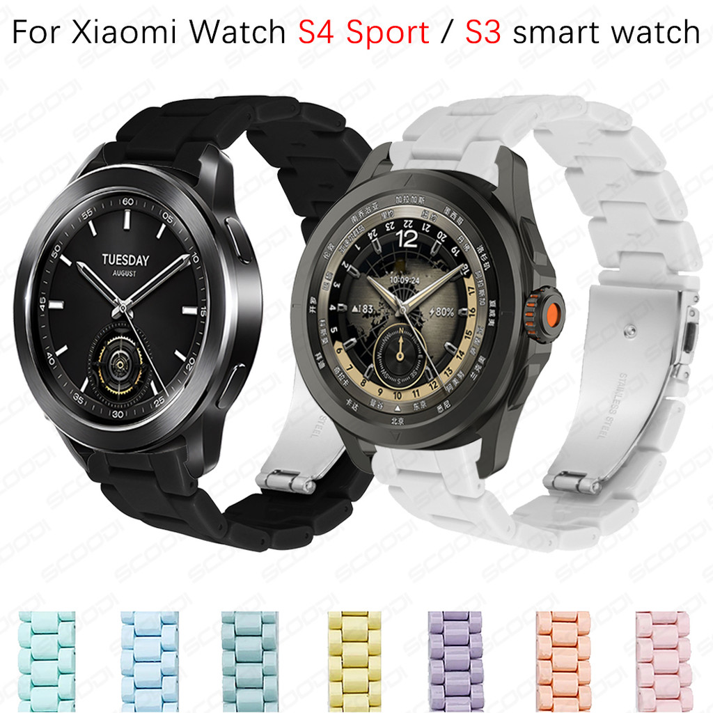 สีลูกกวาดเรซิ่นสายนาฬิกาสําหรับ Xiaomi watch S4 Sport / S3 / S2 / S1 Active / S1 Pro / สี 2 Sport Sm