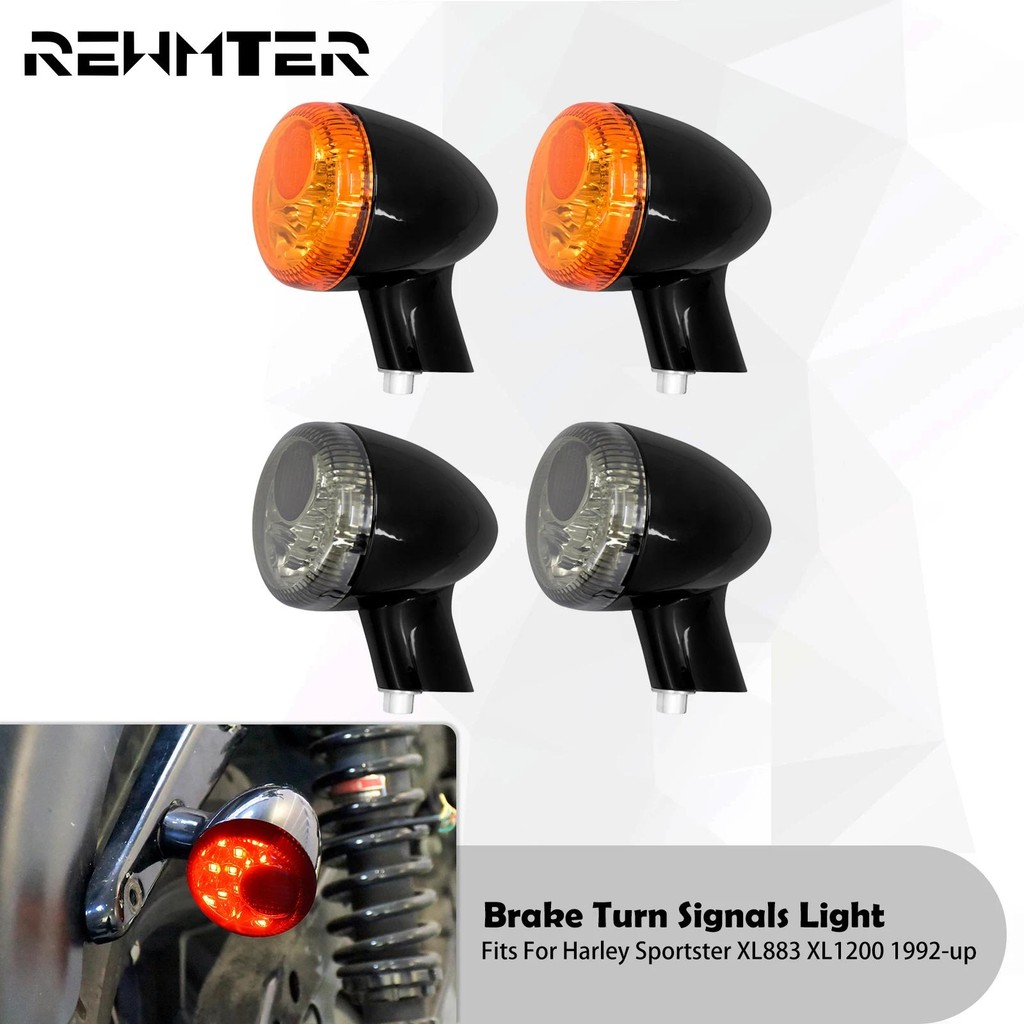 รถจักรยานยนต์ LED ไฟเบรคตัวบ่งชี้ไฟเลี้ยวสําหรับ Harley Sportster XL 1200 883 เหล็ก 92-up