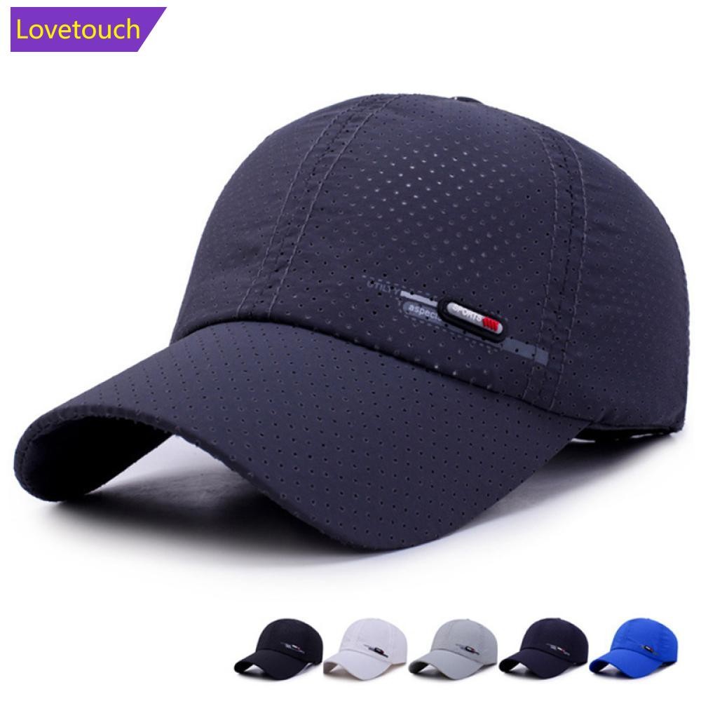 Lovetouch ฤดูร้อนแห้งเร็วสําหรับผู้ชายกีฬาวิ่งเบสบอลหมวกชายหมวกกอล์ฟผู้หญิงสีทึบ Snapback หมวก S1Y5
