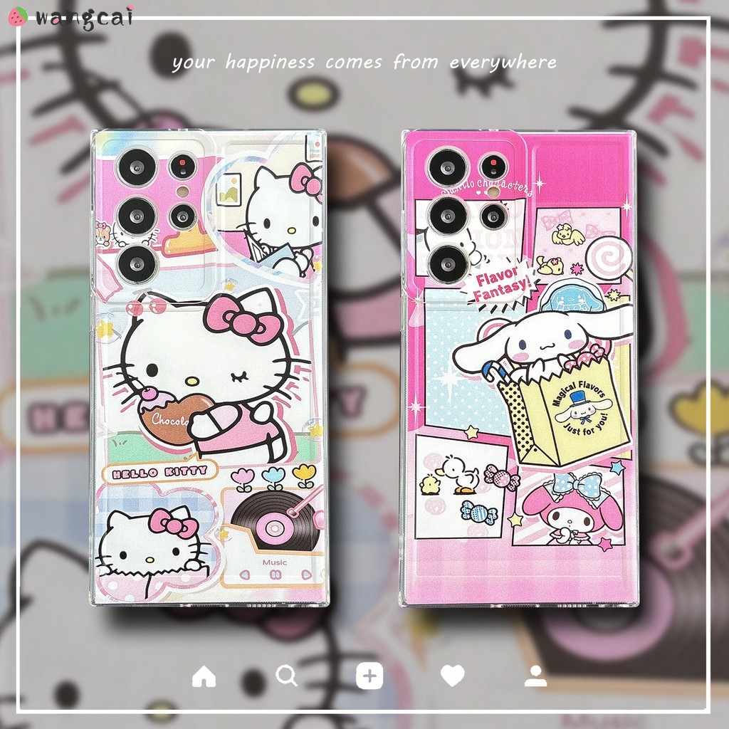 สําหรับ Vivo X100 X90 X80 X70 X60 X50 X30 Pro Lite X27 X23 X21 UD เคสโทรศัพท์ Hello Kitty Cat Cinnamoroll สุนัข Puppy Melody น่ารักการ์ตูนสีชมพู Frosted นุ่มปลอกกรณีปกหลัง