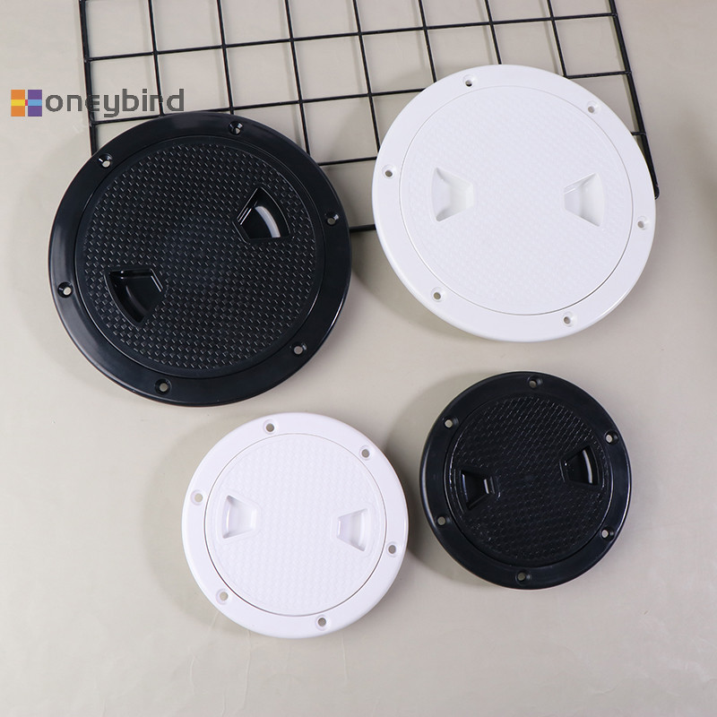 Honeybird Boat-Ready White Round Non-Slip Inspection Hatches - ขนาด 4", 6" พร้อมฝาครอบถอดได้ - พลาสติก ABS Screw Out Access Hatch Nice