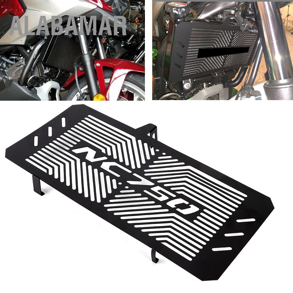 ALABAMAR ฝาครอบหม้อน้ำรถจักรยานยนต์สีดำที่ป้องกันตะแกรงย่างสำหรับ Honda NC750 Series