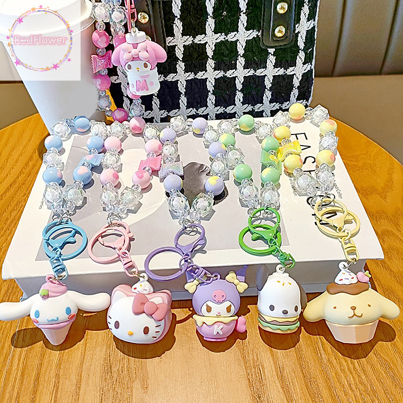 Redflower Sanrio Hello Kitty โทรศัพท์จี้อะนิเมะการ์ตูน Kitty หลายสไตล์ลูกปัดเคสโทรศัพท์พวงกุญแจกระเป๋าเป้สะพายหลังอุปกรณ์เสริมของขวัญ TH