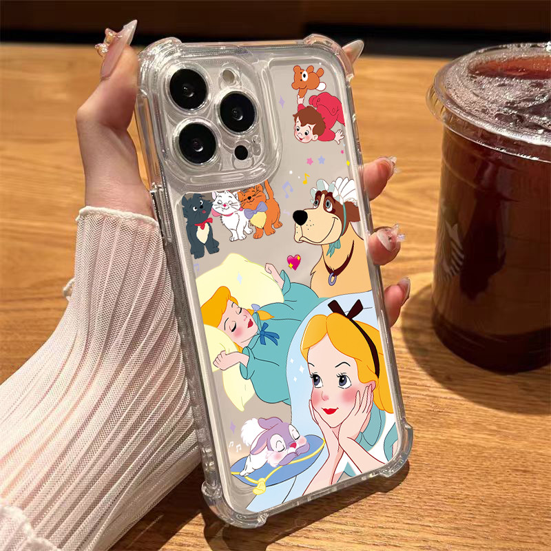 นิ่มกันกระแทกเคสโทรศัพท์ เคสสำหรับ เคส iphone 11 เคสไอโฟน 13 14 15 12 XR 7 8 6 Plus X XS 15 Pro MAX เจ้าหญิงนิทรา