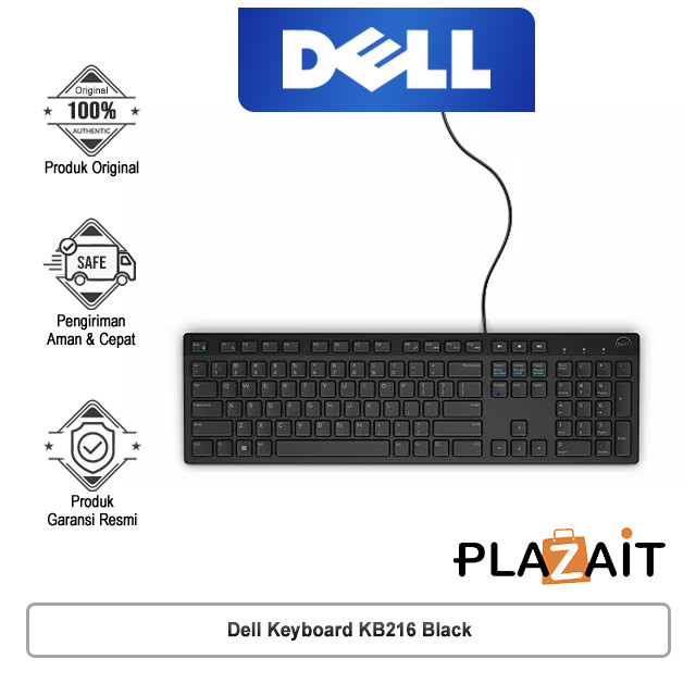 คีย์บอร์ด Dell KB216 มัลติมีเดียสีดํา
