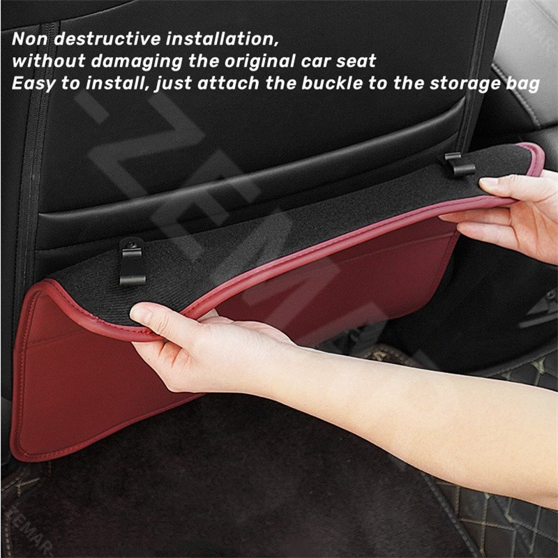 Isuzu แผ่นกันเปื้อนด้านหลังเบาะรถยนต์ แผ่นป้องกันการเตะ วัสดุพียู ป้องกันสิ่งสกปรก ป้องกันการสึกหรอ ISUZU Panther Elf Traga Dmax Mux Trooper MU7 TFR Crosswind Panther - รูปที่ 5