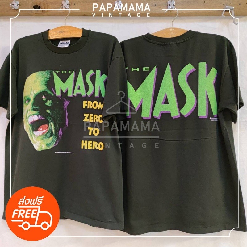 [ THE MASK ] Movie's Promote shirt The Jim Carrey Version เสื้อหนัง เดอะแมสก์  หน้ากากเทวดา papamama