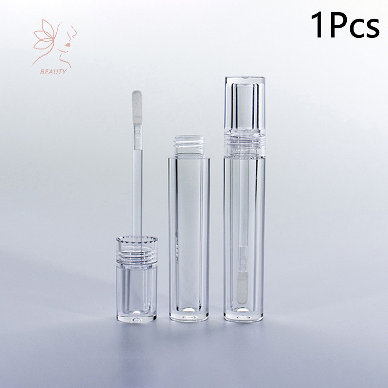 [maybeauty] 5Ml หลอดลิปกลอสที่ว่างเปล่าโปร่งใส DIY พลาสติก Elegant Liquid Lip Container รอบ Lipgloss ตัวอย่างขวด {TH}