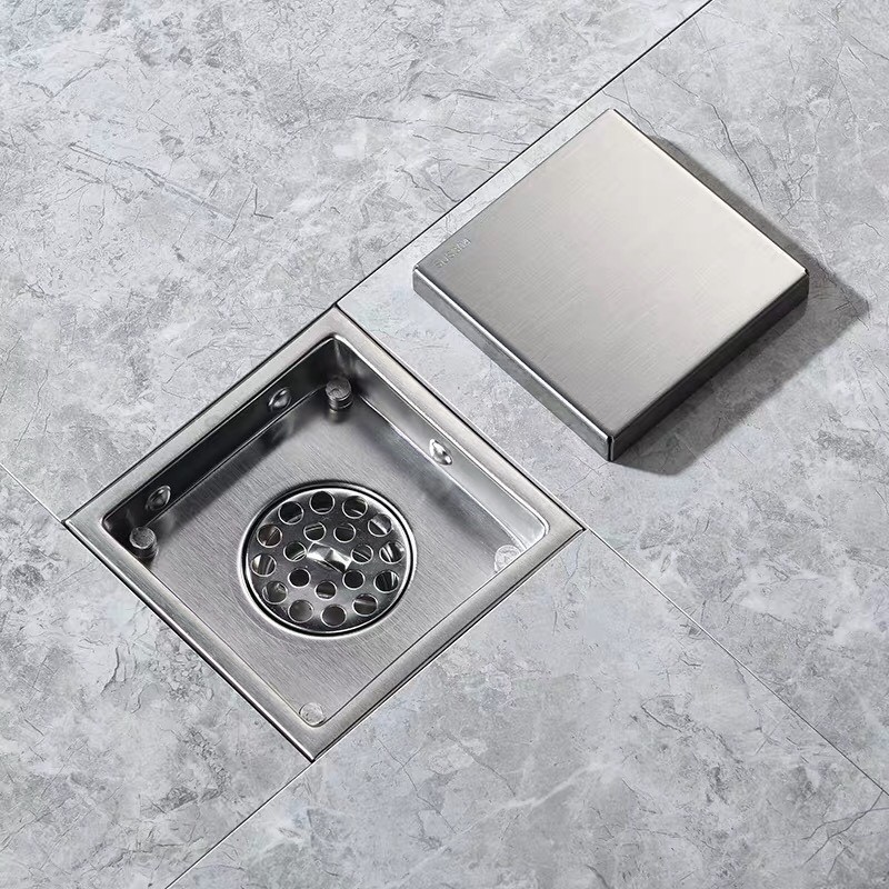รางระบายน้ำ สแตนเลส304 กันกลิ่น floor drain กันกลิ่นท่อน้ำทิ้ง กันแมลง ตะแกรงกันกลิ่น ความล่องหน ตะแกรงระบายน้ำ
