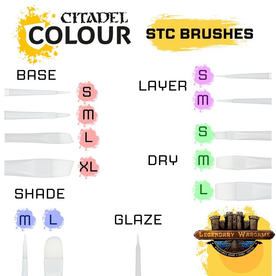 [พร้อมส่ง] GAMES WORKSHOP: CITADEL SYNTHETIC BRUSH แปรงพู่กันสำหรับลงสีโมเดลหลากหลายแบบ