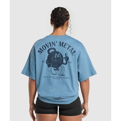 GYMSHARK MOVIN METAL sports เสื้อยืดแขนสั้นผู้ชาย