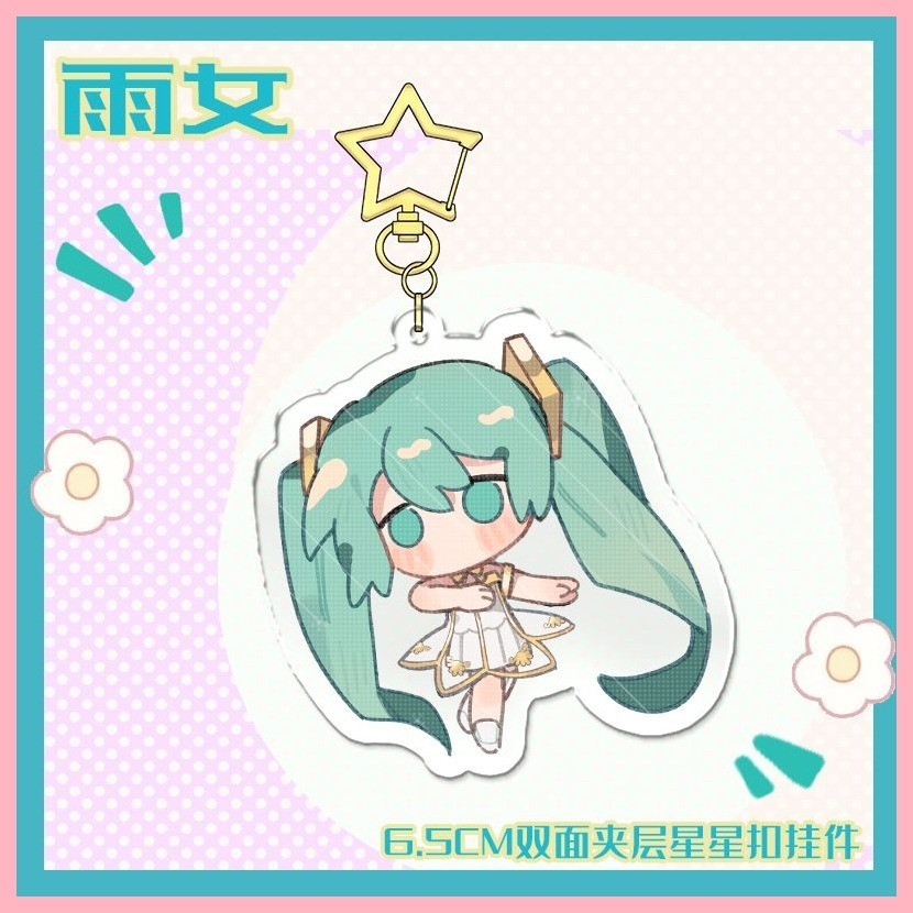 พวงกุญแจ Hatsune Miku Kagamine Rin Kagamine Len Megurine Luka Hatsune Miku Fan Merchanted Badge Bar 