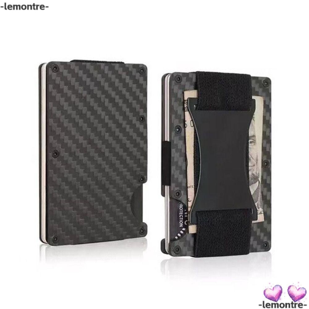 Lemontre Money Clip Black RFID Blocking Purse Slim Credit Card Holder