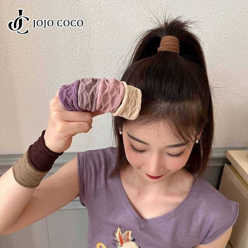 Jojo COCO ยางรัดผมยืดหยุ่นสูงปีกกว้างเชือกผมระดับไฮเอนด์สําหรับผู้หญิง