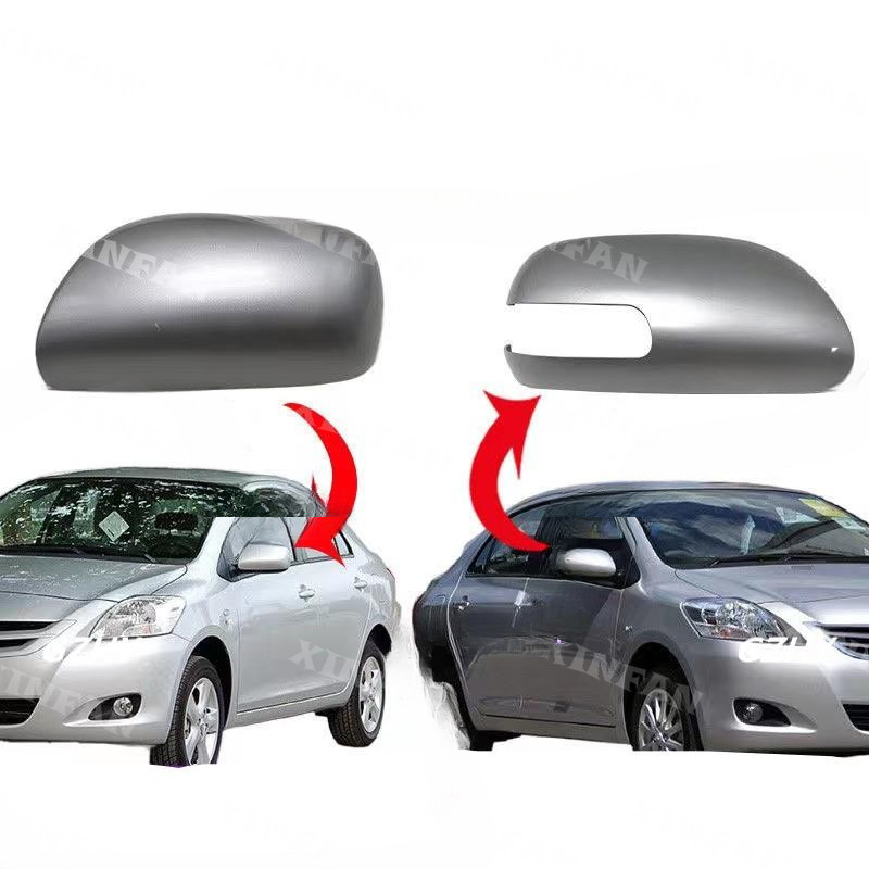 Xf กระจกมองข้างฝาครอบกระจกมองหลังสําหรับ toyota vios gen2 batman 2008 2009 2010 2011 2012