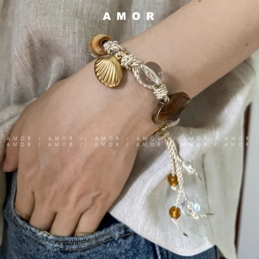 สร้อยข้อมือหินเปลือกหอยสาน ซอก และหลากหลาย สร้อยข้อมือผู้หญิง