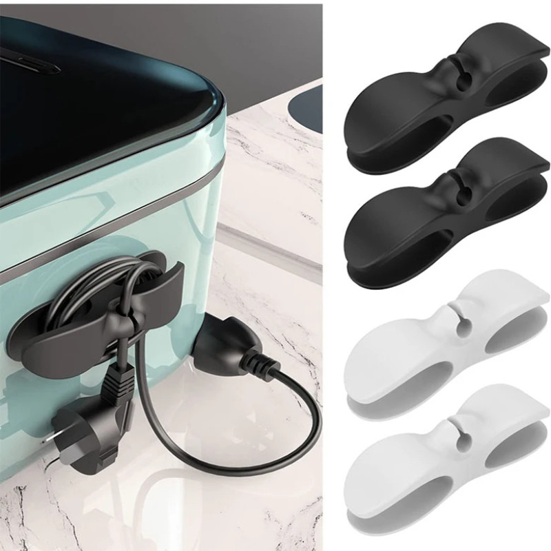 3/6pcs สายไฟ Winder Organizer สําหรับเครื่องใช้ในครัวสายไฟ Wrapper การจัดการสายเคเบิลคลิปสําหรับ Air Fryer เครื่องชงกาแฟ Fixer