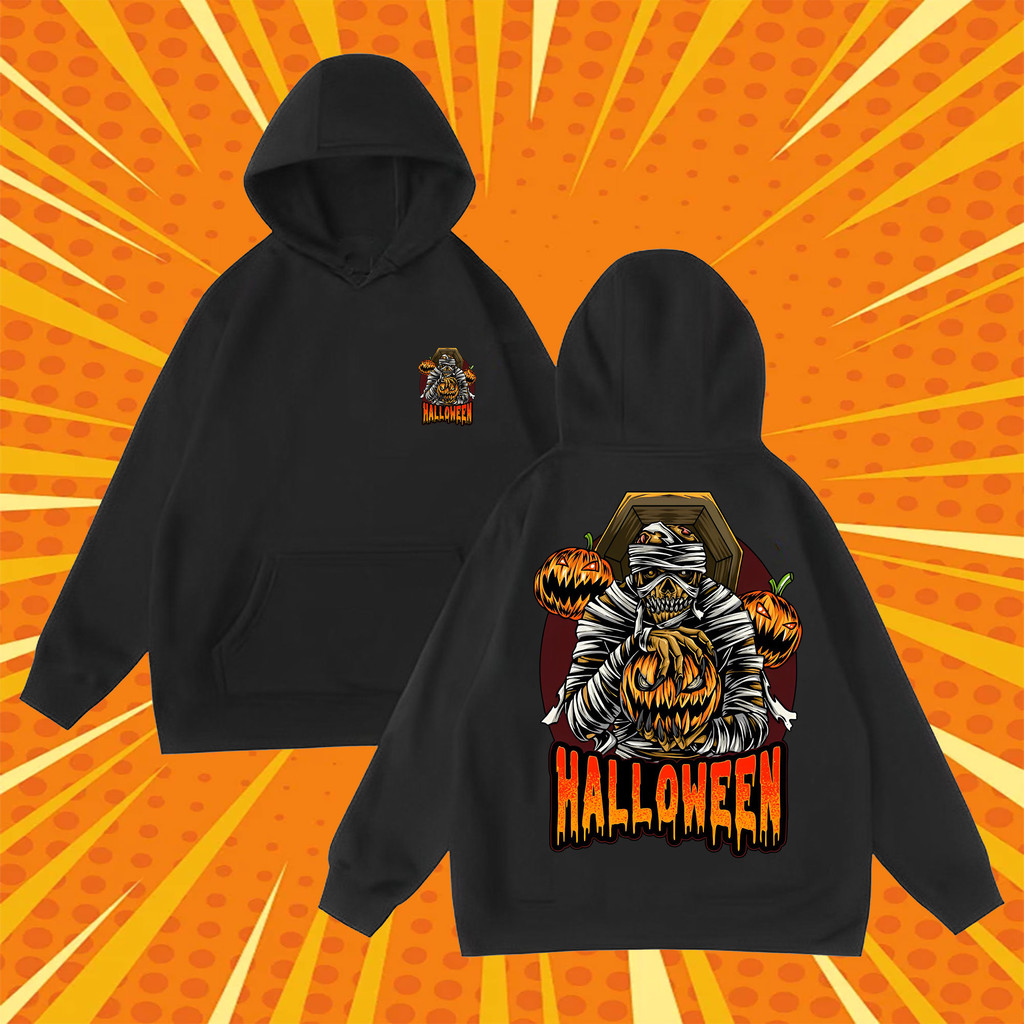2024 ใหม่ฮาโลวีนสยองขวัญฟักทองธีม Hoodie Unisex Halloween Hoodie TP18 M-3XL