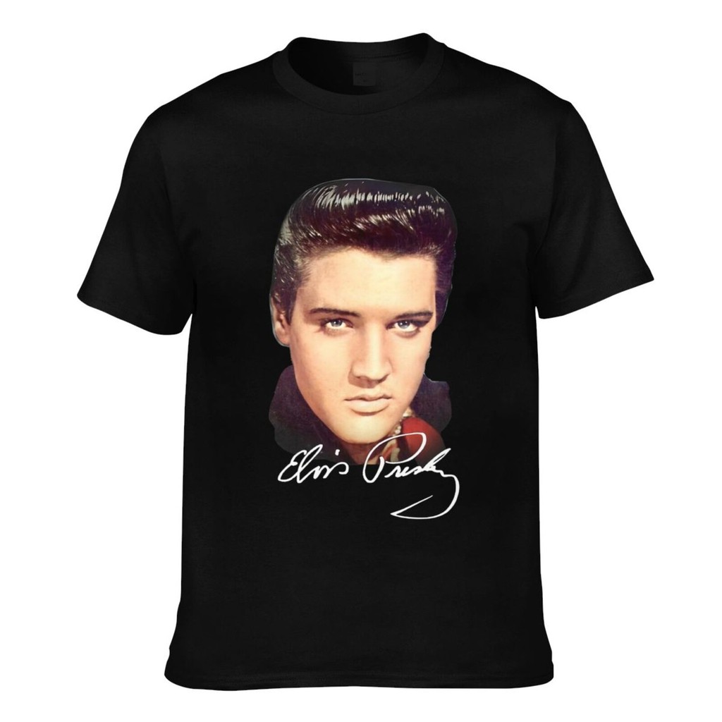 Elvis Presley Iconic Signature Mens Cool Tshirt เสื้อผ้าแฟชั่น