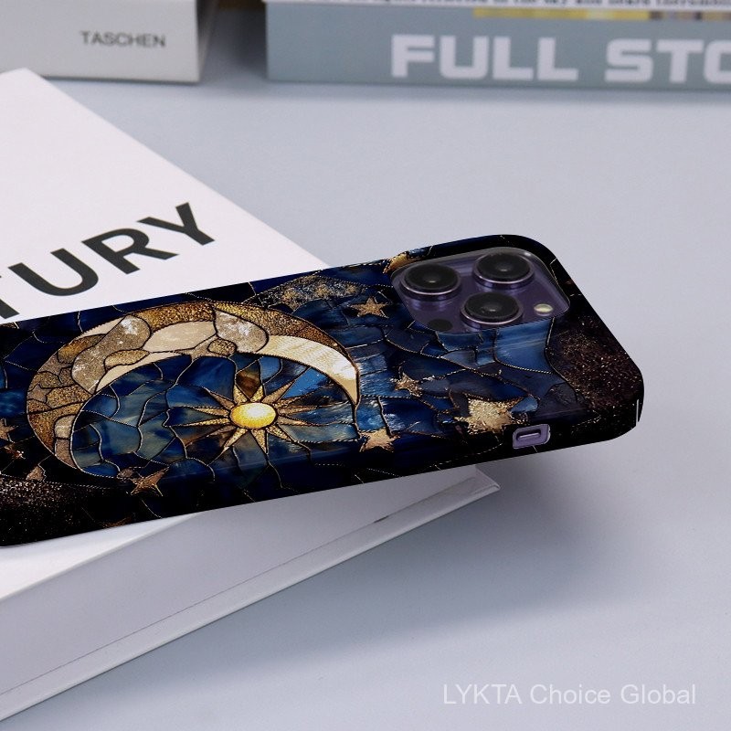 ดวงจันทร์และดาวเข้ากันได้สำหรับ IPhone16 15 14 13 12 11 PRO MAX x XR XS MAX 8 7 6วินาทีบวก SE 2020ฟิ