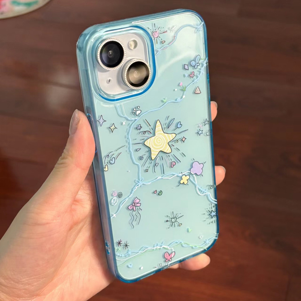ปลาดาวผีเสื้อขนาดเล็กเหมาะสําหรับ Apple 16/15promax เคสโทรศัพท์ 14/13/12 รวมทุกอย่าง XR/XS Soft Case 7p/8p เคสโทรศัพท์โปร่งใส