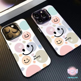 เคสแข็งคุณภาพ รูปแบบรอยยิ้มน่ารัก สำหรับ IPhone 13 12 7Plus 14 15 11 16 Pro Max 8Plus XR XS Max SE เคสไอโฟน11 เคสไอโฟน13