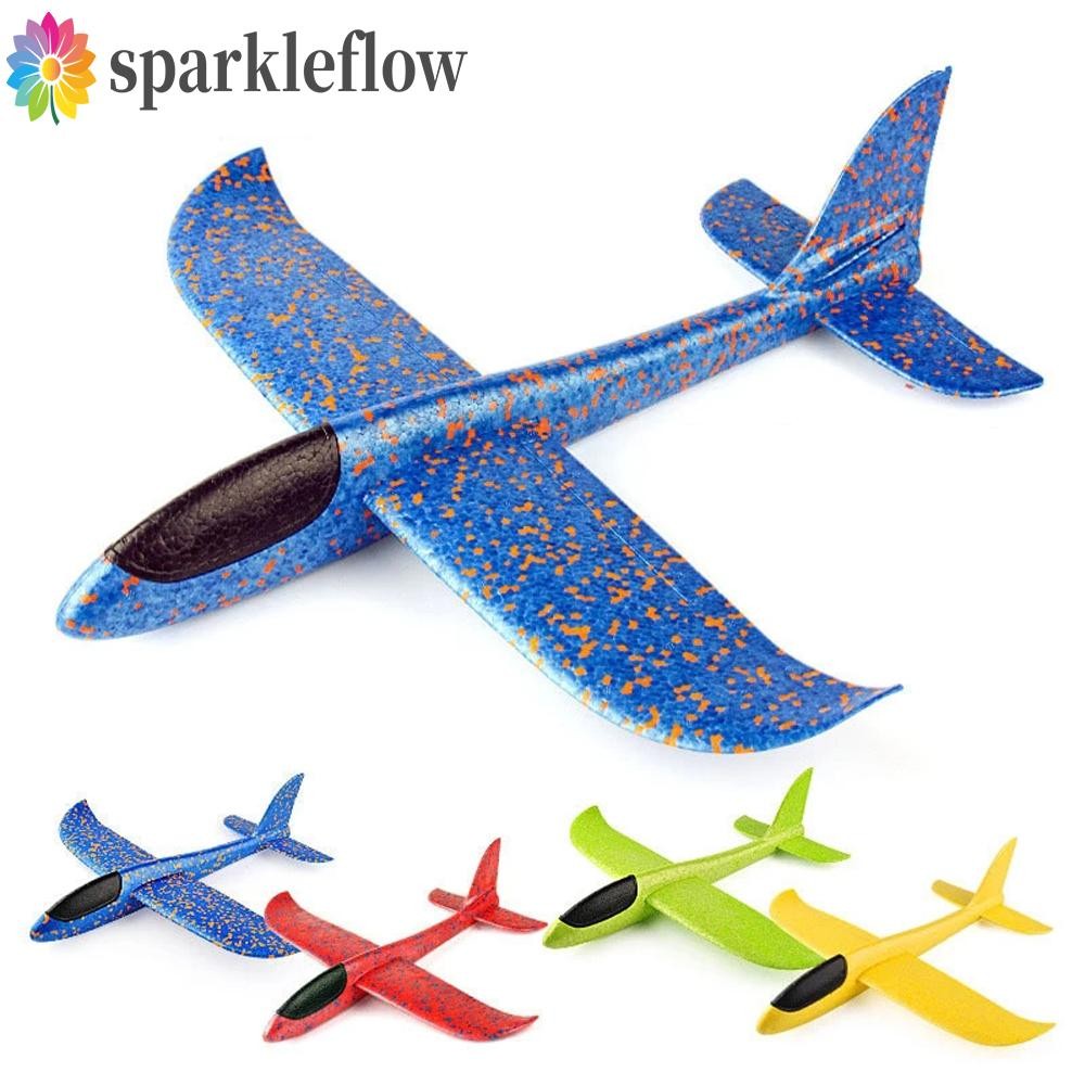 Sparkleflow มือโยนเครื่องบินยืดหยุ่น Avion เครื่องบินของเล่น Verisimilitude เปิดตัว Fly Aeromodelo Flying ของเล่น DIY เครื่องบินโฟม Aeroplane