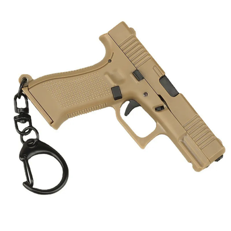 ToyTime Mini Plastic Glock 45 Keychain Fidget Toy Mini Pistol Shape Tactical Keychain Glock 45 Model