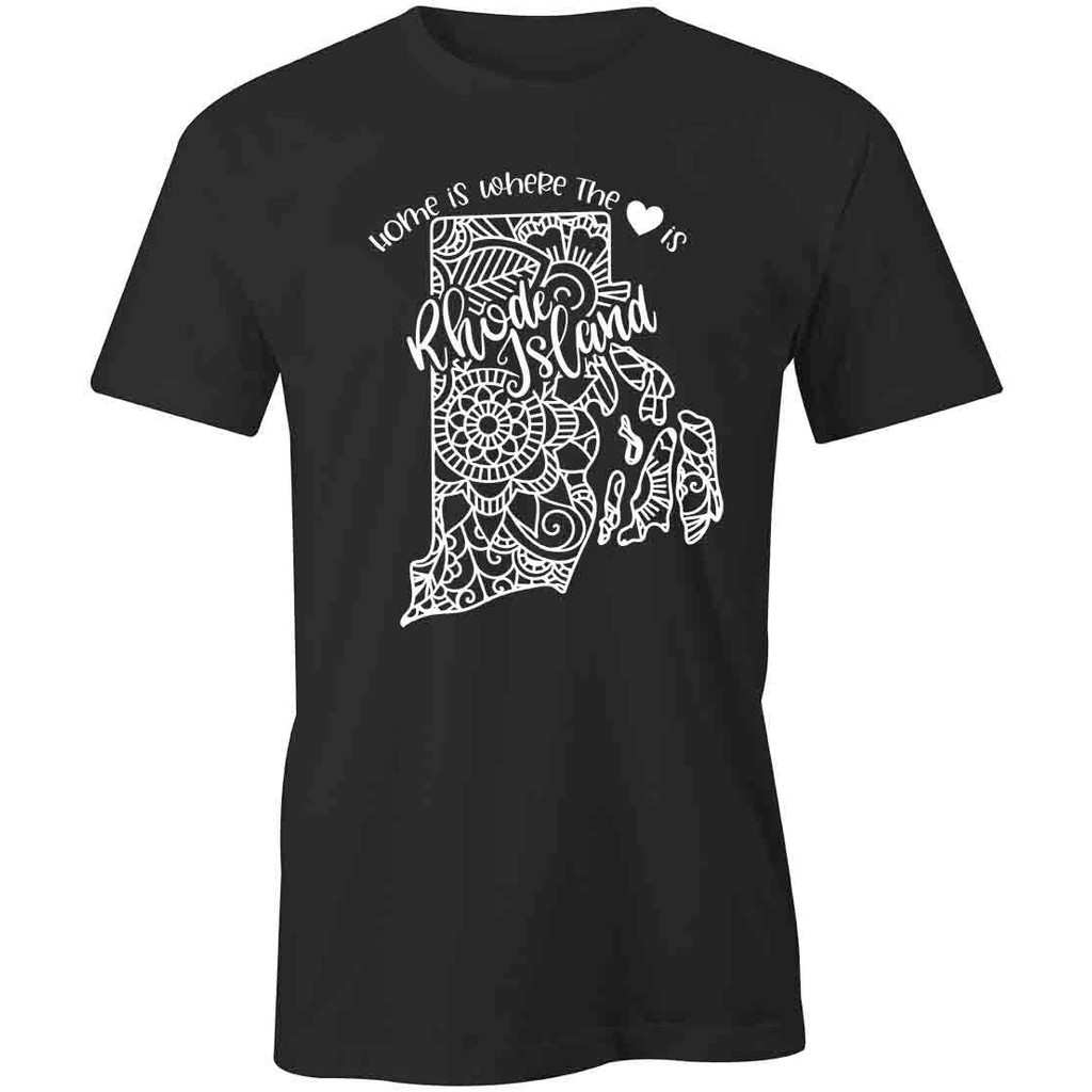 เสื้อยืดพิมพ์กราฟิก Home Is Rhode Island สำหรับของขวัญ