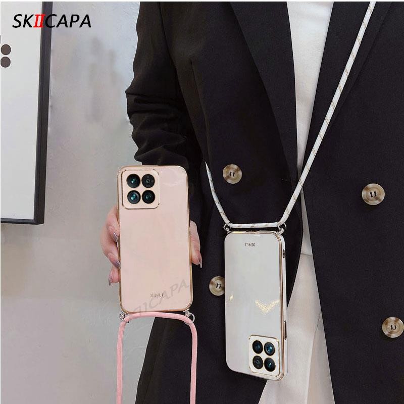 สําหรับ Xiaomi 14T Pro Mi 14T Crossbody สร้อยคอสายไฟ Lanayrd ชุบเคสโทรศัพท์สําหรับ Xiaomi 14 ULTRA 13T 12T 11T Pro 13lite Electroplated ซิลิโคน ราคา ถูกที่สุด ดีลบีเคเค รูปภาพหลัก