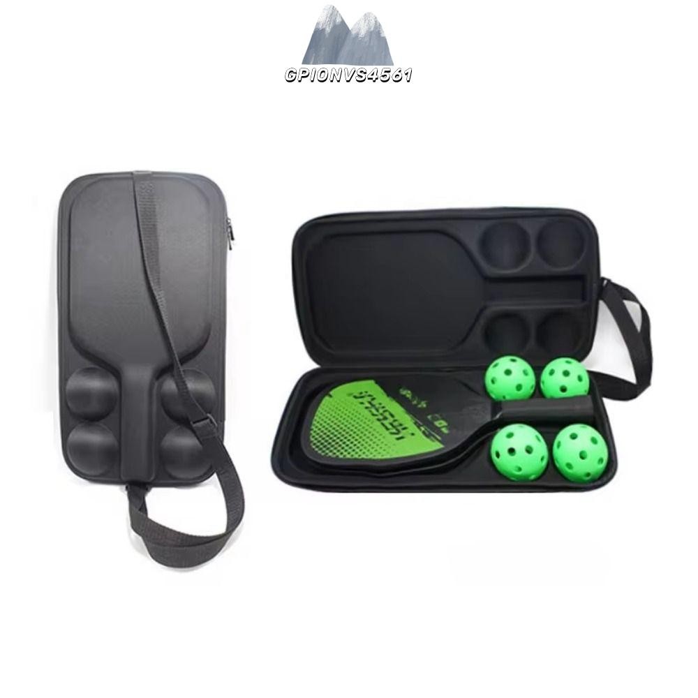 Gpionvs4561 กระเป๋าเก็บแร็กเก็ต Pickleball, กระเป๋าใส่ไม้ปิงปองแบบแข็งกันน้ํา, ที่เก็บ EVA ถือพาย 2 อันและพาย 4 ลูก