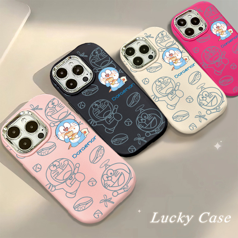 อินเทรนด์การ์ตูนโดราเอมอนเคสโทรศัพท์เข้ากันได้สําหรับiphone 15 13 11 14 12 Pro MAX 7/8 Plus IPhone SE2020 X XS MAXคุณภาพสูงบูติกเคสโทรศัพท์