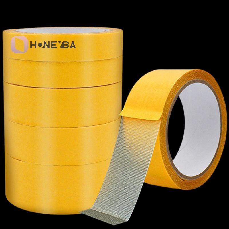 <Honeyby> 5m/10m Strong Fixation เทปสองด้านฐานเทปโปร่งแสงตาข่ายกันน้ํา Traceless ความหนืดสูงพรมเทปกาว Nice