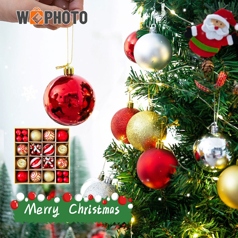 ลูกบอลคริสต์มาส ตกแต่งต้นคริส ต์มาสคริสต์มาสตกแต่งบ้าน Navidad จี้อุปกรณ์เสริม เครื่องประดับคริสต์มาสบอล Christmas balls