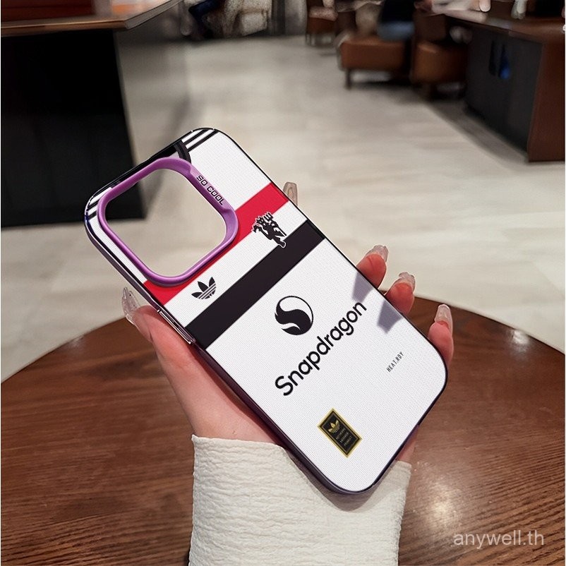 Manchester United Away เสื้อ2025เคสโทรศัพท์สำหรับ iPhone 15PROMAX 14 PRO MAX 13 12 11 x XR XS 7P 8 PLUS น่ารักปลอกสร้างสรรค์ต้องสำหรับแฟนฟุตบอล