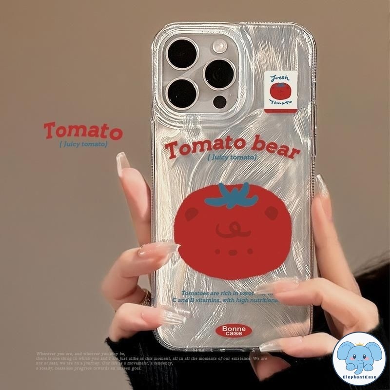 มะเขือเทศน่ารักเคส OPPO A17 A7 A60 A16K A1K A38 A3s A98 A15 A58 A9 A78 A57 A31 Reno 5 11 10 6 8T หวานเชอร์รี่ เคส
