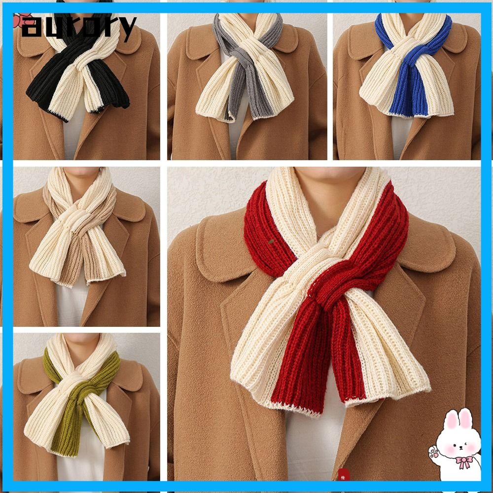 Aurory Neckerchief Wrap ผู้หญิงถักฤดูหนาวอุ่นคออุ่น