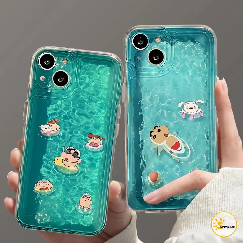 เคสนิ่มใสลายเครยอนชินจังสำหรับว่ายน้ำเข้ากันได้กับ OPPO A58 A38 A17 A15 A33 A5s A15s A7 A18 A12 A54 A16 A53 A9 A57 A78 ราคา ถูกที่สุด ดีลบีเคเค แกลเลอรีภาพที่ 4