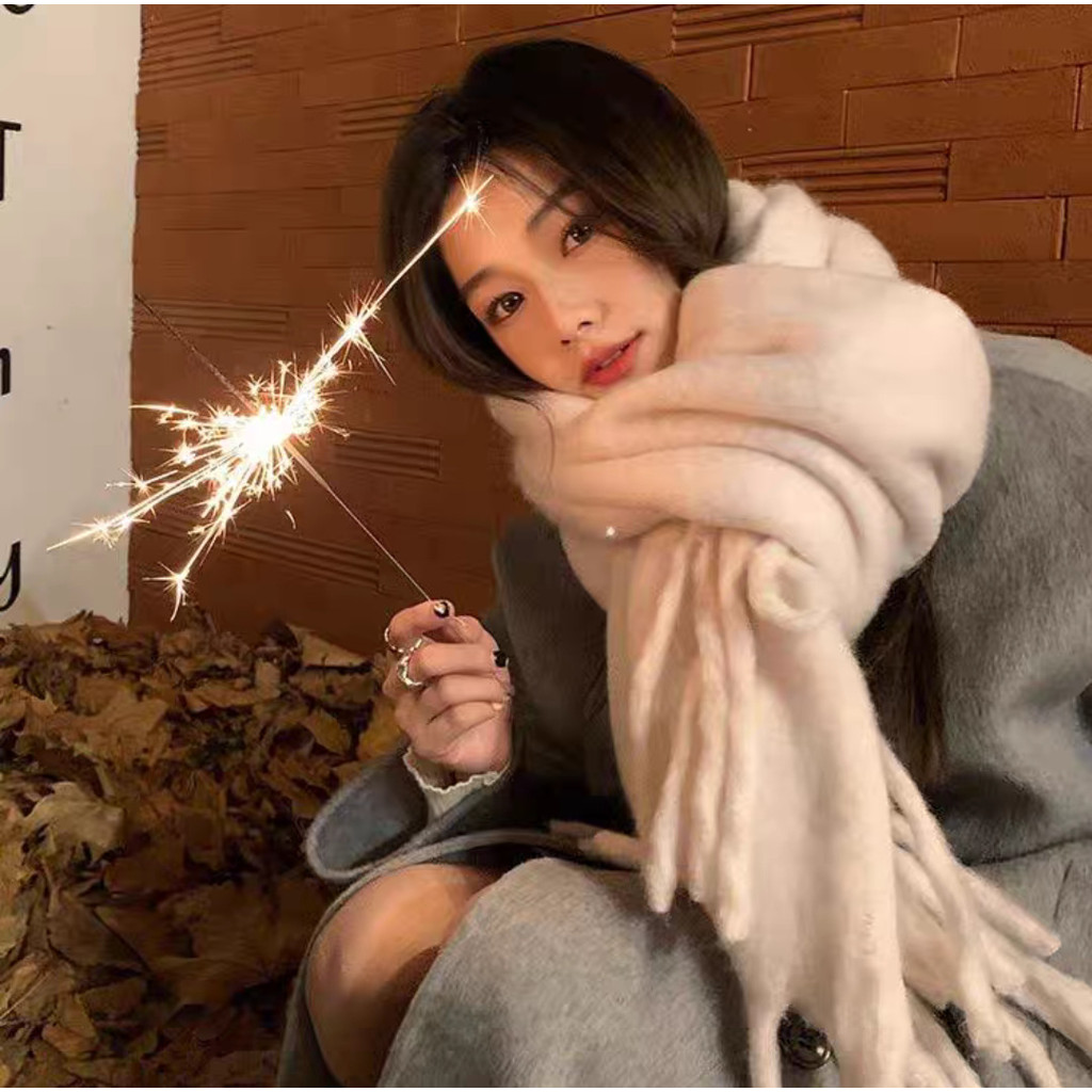 2024 ฤดูใบไม้ร่วงและฤดูหนาวใหม่ผ้าพันคอหนาลายสก๊อตพร้อมบรรยากาศความอบอุ่นระดับไฮเอนด์ผู้ชายและผู้หญิงเกาหลีย้อนยุคผ้าพันคออเนก - รูปที่ 7