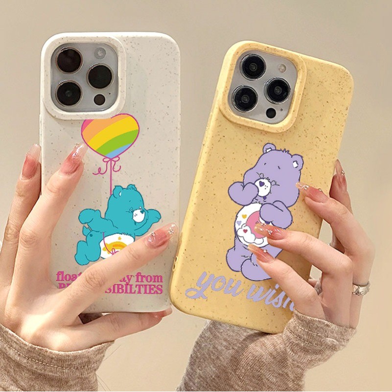 ส่งจากไทย การ์ตูนหมีสายรุ้งน่ารัก iPhone 16 15 11 13 14 12 Pro Max 7Plus X Xr Xs Max Waterproof Phone Case