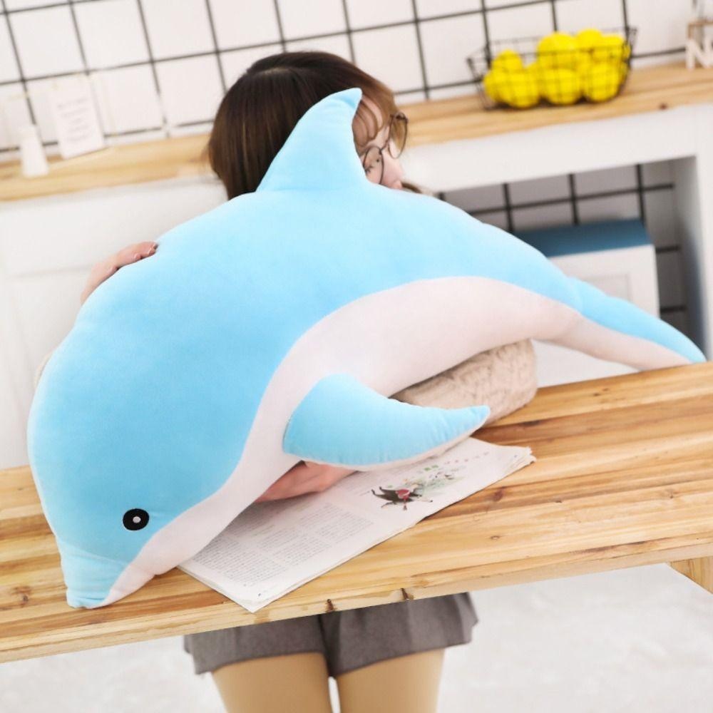 ALANFY Dolphin Plush ของเล่น,น่ารัก Marine Life Dolphin ตุ๊กตาของเล่น, หมอนเด็กนุ่ม 30 ซม.น่ารัก Dolphin หมอนโซฟาสาวของขวัญ - รูปที่ 2