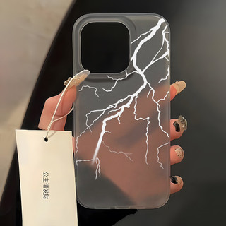 เคสกันกระแทก สำหรับ iPhone 17 16 Air 13 11 12 14 15 16 Pro Max 14 15 Plus เคสใส ลายสายฟ้า เคสโทรศัพท์มือถือแบบบางเฉียบ
