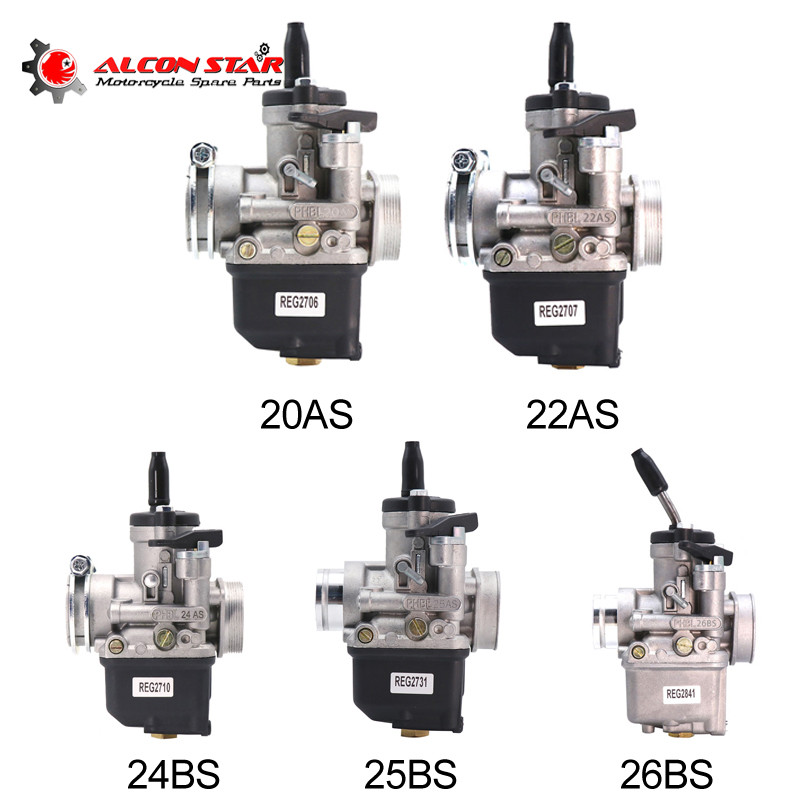Dellorto PHBL 20AS 22A 24AS 25BS 26BS Motorcycle Carburetor Carb 2/4 Stroke For Honda Yamaha Piaggio 100CC 250CC