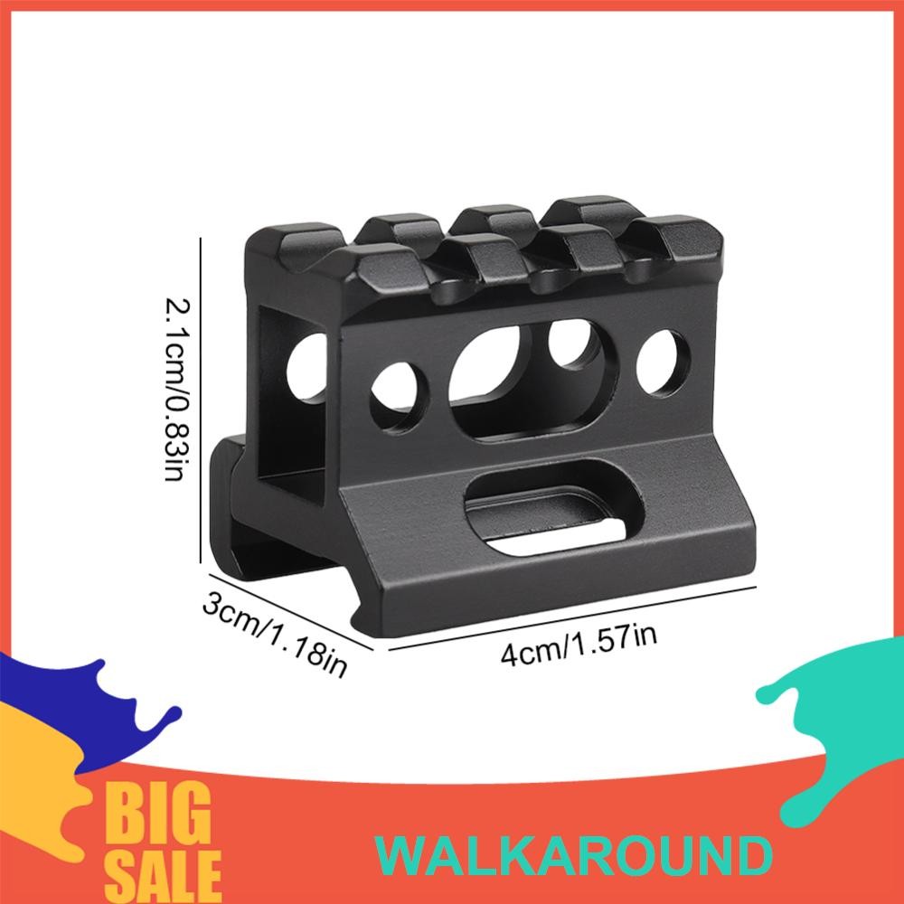 3 ช่อง 20 มม.Riser Mount อลูมิเนียมขอบเขต Riser ฐาน Mount สําหรับ Picatinny Rail [walkaround.th]