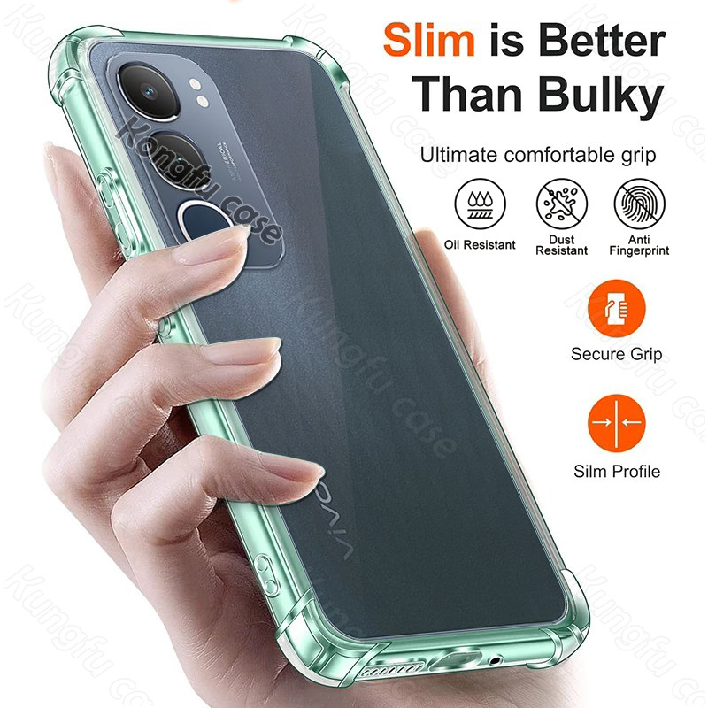 ปลอกใสเข้ากันได้สําหรับvivo Y19S Y17S Y18S VivoY19S VivoY17S 4Gโปร่งใสTPUเคสโทรศัพท์กันกระแทกปลอกป้องกันAnti-Fallนุ่มปกหลัง