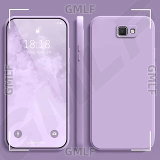 Cod เคสโทรศัพท์สําหรับ Samsung Galaxy J7 Prime J7 2017 J6 J4 Plus ซิลิโคนเหลวขอบตรงสีลูกกวาดซิลิโคน TPU ฝาหลัง