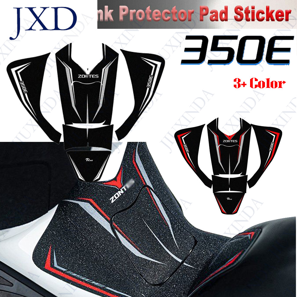 สําหรับ Zontes 350e ถัง Pad 3M สติกเกอร์เบนซินครอบคลุม Fueltank Protector Tankpad ชุด Decals รถจักรยานยนต์ Accesories จักรยาน E E350 350