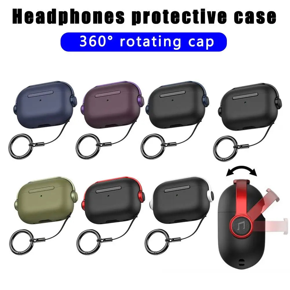 สําหรับ AirPods 4 ANC พร้อม Lanyard Clasp Creative หูฟังล็อคหูฟังสําหรับ AirPod 1/2/3/Pro Pro2 กรณี AirPods4 ฝาครอบ