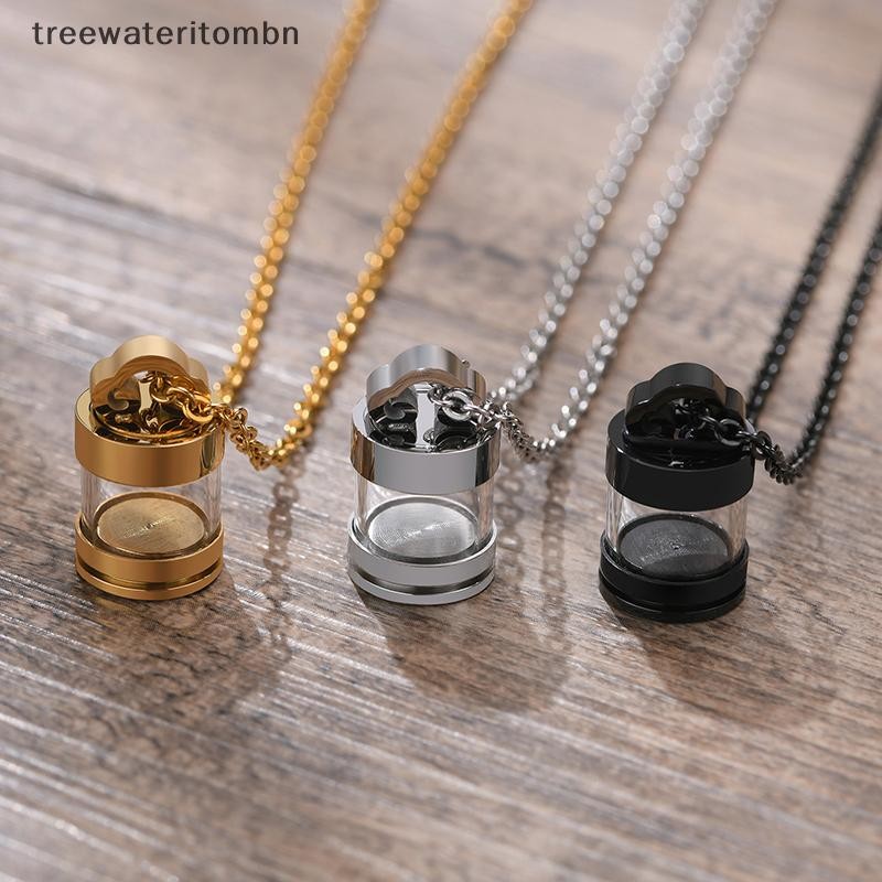 Tt Clear Hollow Fillable หลอดแก้วสร้อยคอผู้หญิงผู้ชาย Urn Ashes Cremation Memorial เครื่องประดับ Keepsake จี้ mbn